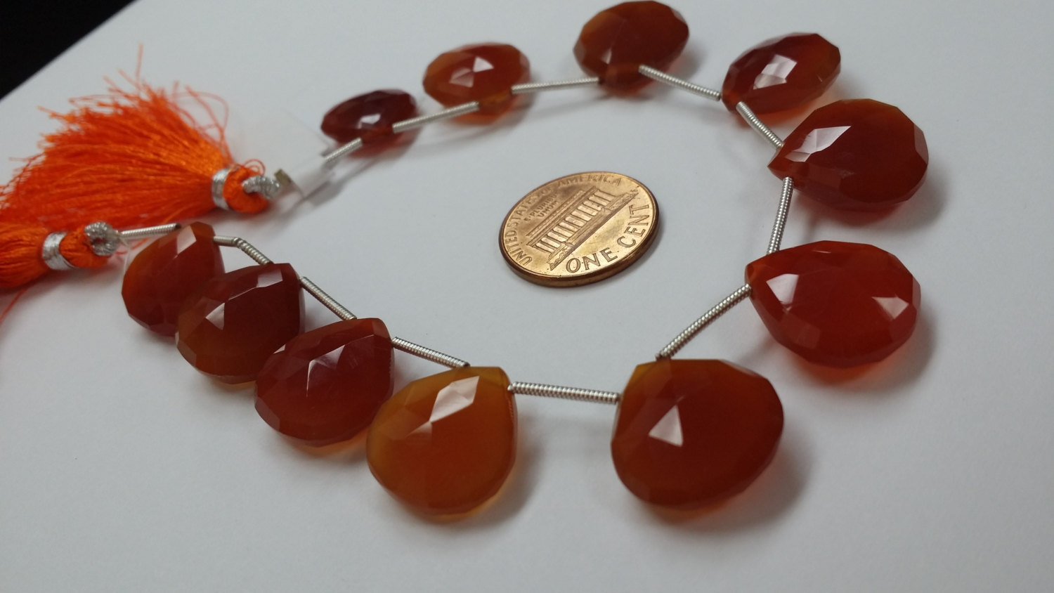 Beautiful Carnelian Pears Faceted