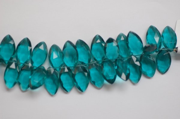 Beautiful Hydro Teal Blue Quartz Marquise Faceted