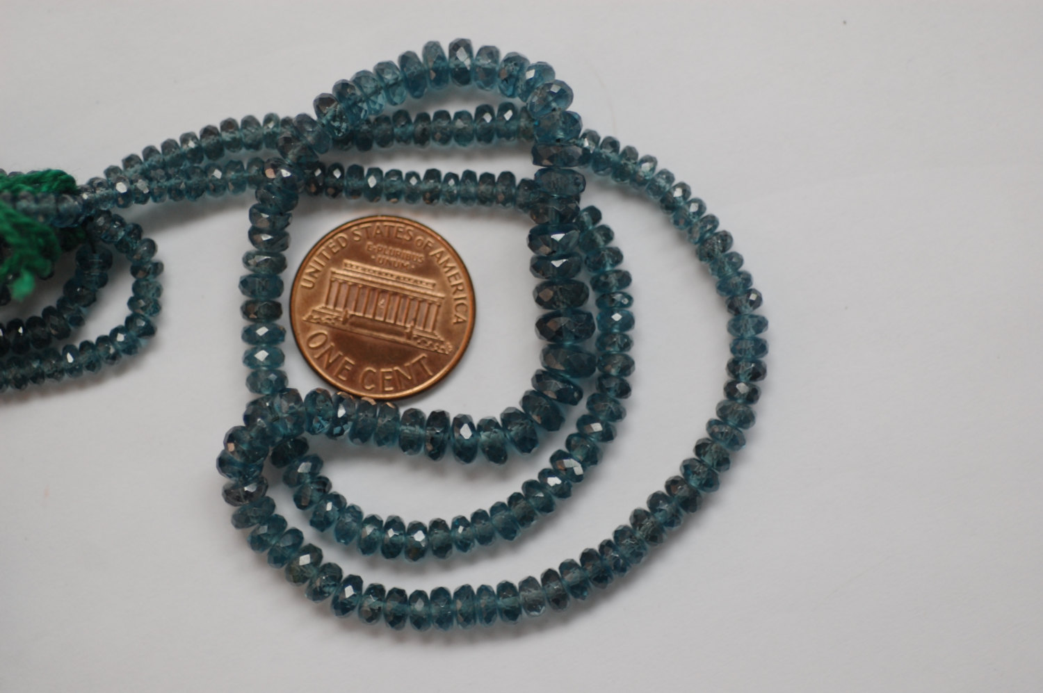 Beautiful Imperial Kyanite Rondelle Faceted (Rare Color)