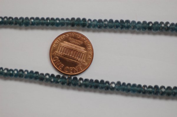 Beautiful Imperial Kyanite Rondelle Faceted (Rare Color)