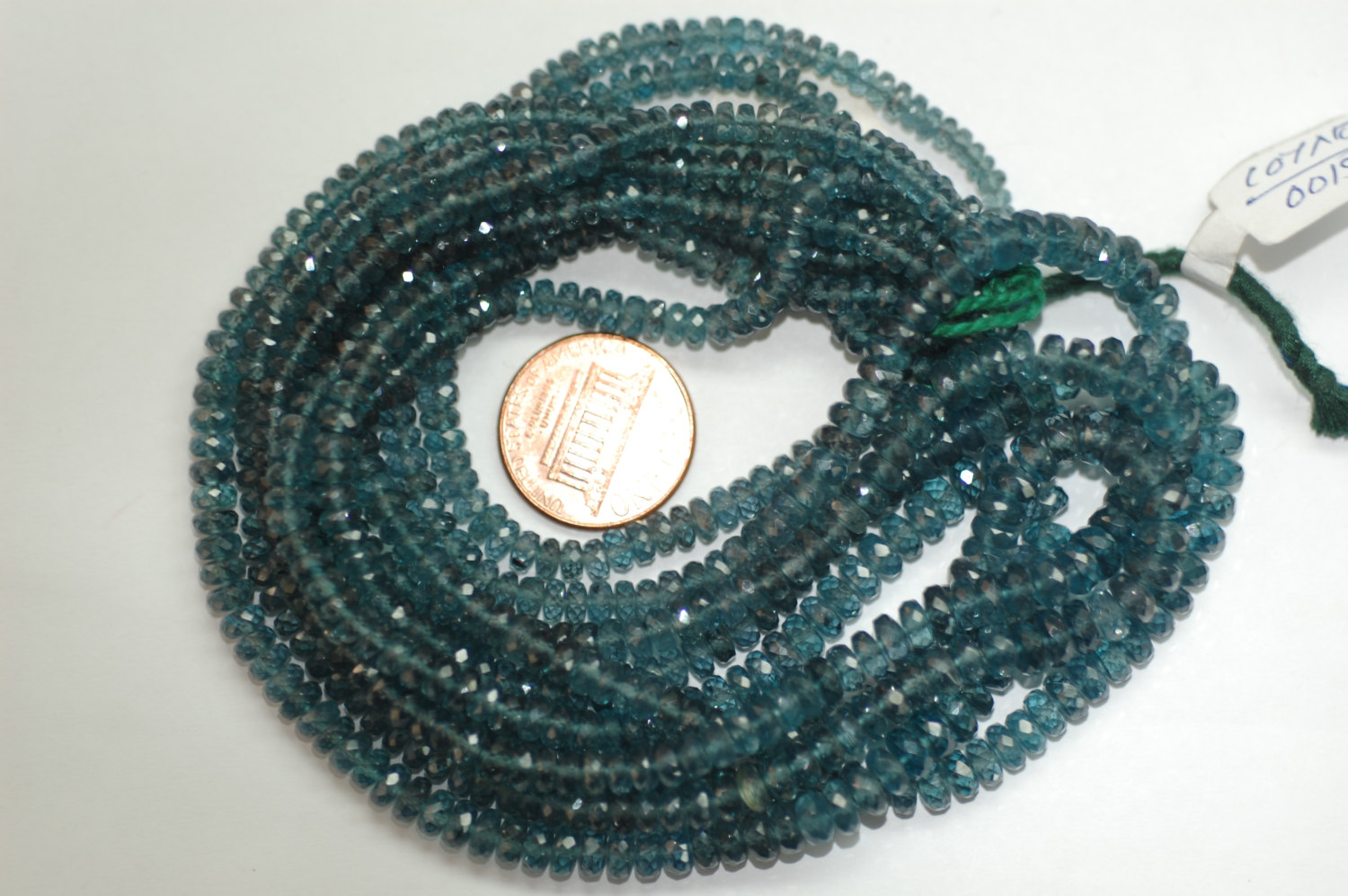 Beautiful Imperial Kyanite Rondelle Faceted (Rare Color)