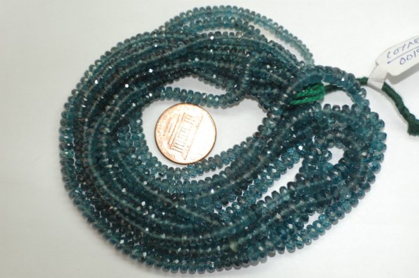 Beautiful Imperial Kyanite Rondelle Faceted (Rare Color)