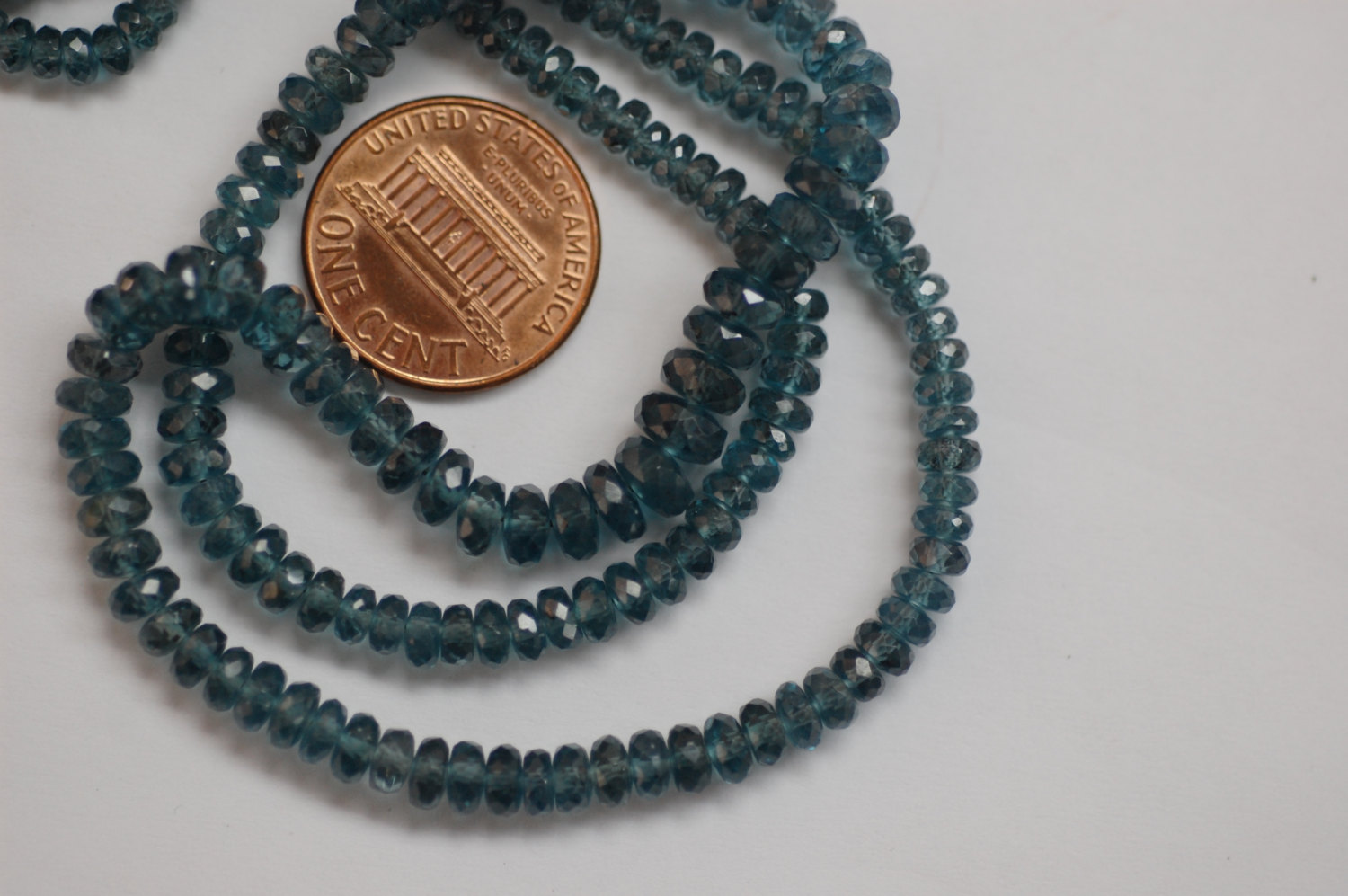 Beautiful Imperial Kyanite Rondelle Faceted (Rare Color)