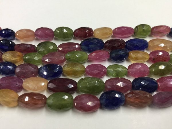 Beautiful Multi Sapphire Oval Faceted