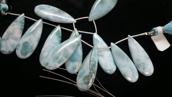 Beautiful Natural Larimar Pears