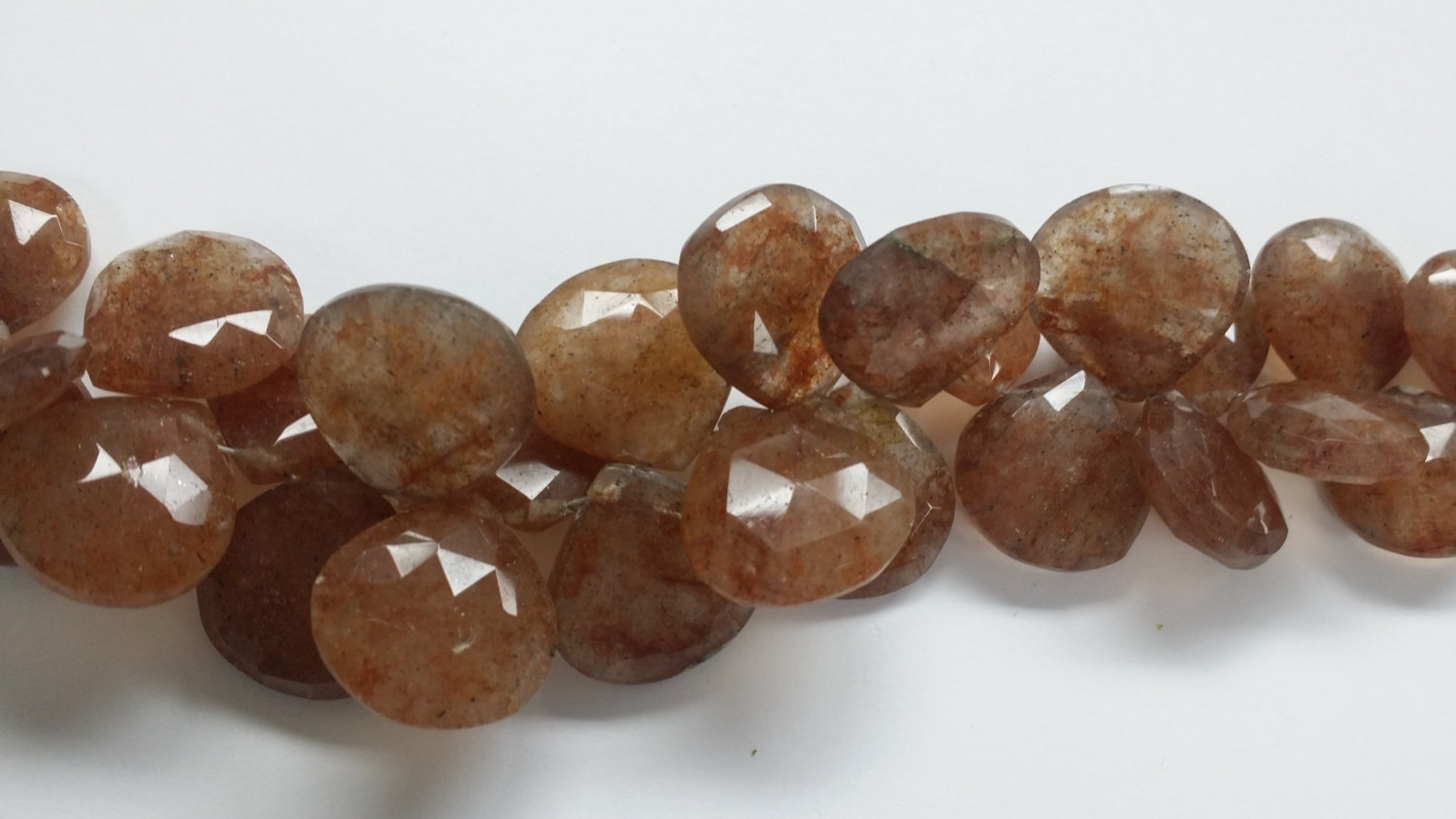 Beautiful Natural Sunstone Hearts Faceted