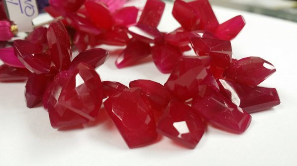 Beautiful Pink Chalcedony Funky Cut Faceted