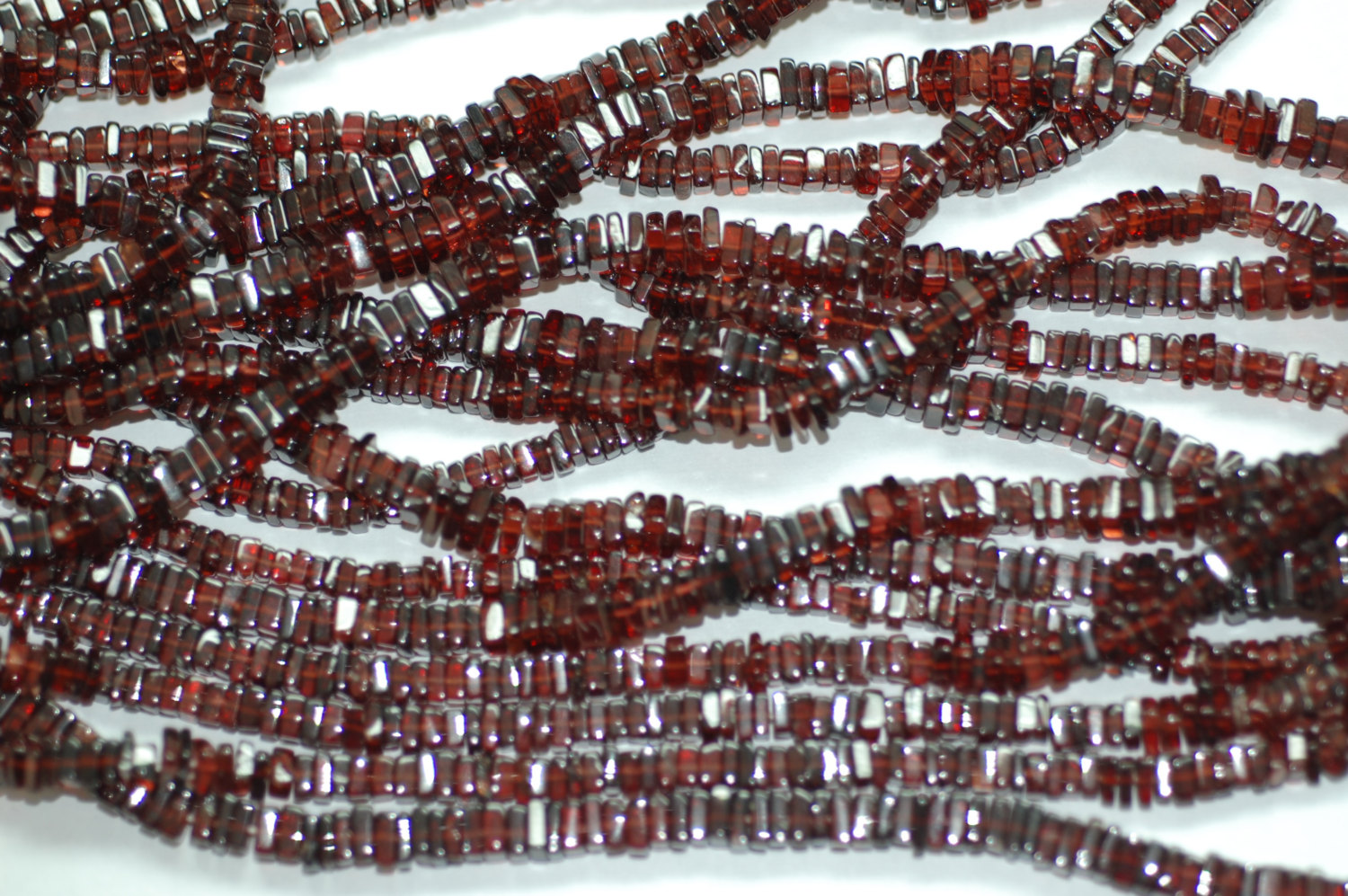 Red Garnet Square Cut Smooth