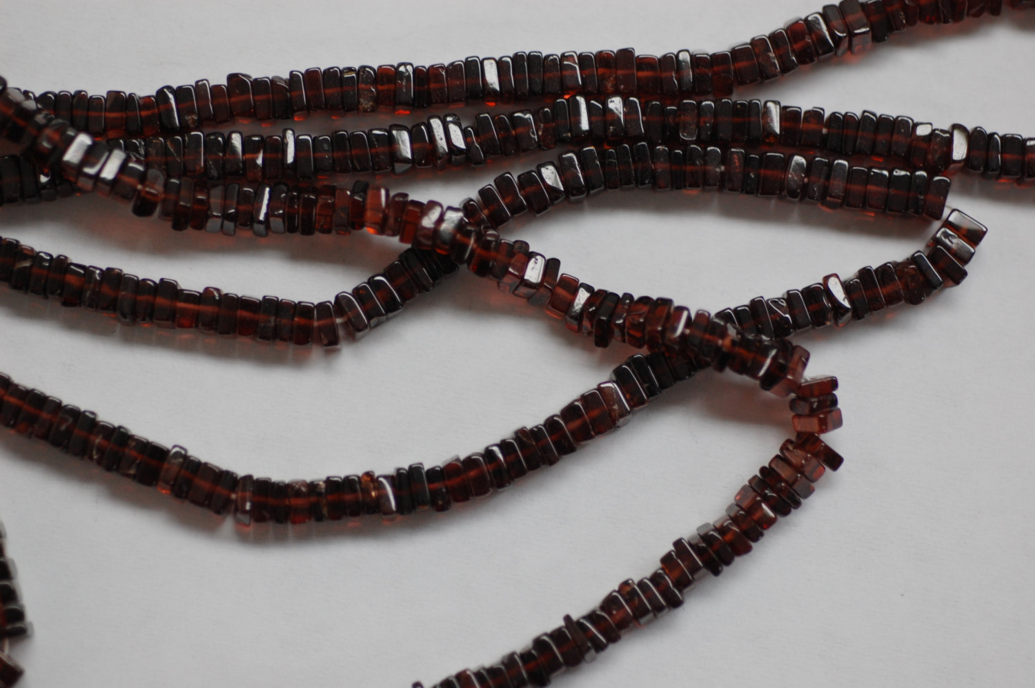 Red Garnet Square Cut Smooth