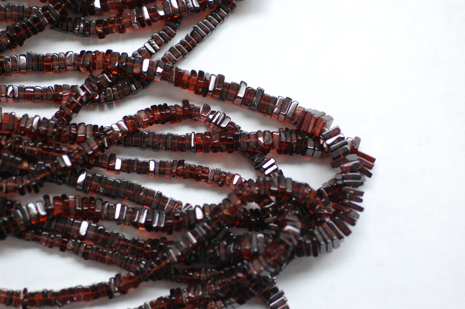 Red Garnet Square Cut Smooth