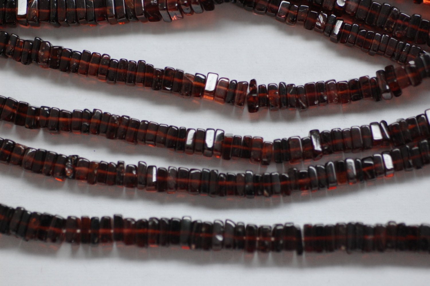 Red Garnet Square Cut Smooth