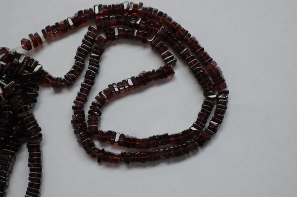 Red Garnet Square Cut Smooth
