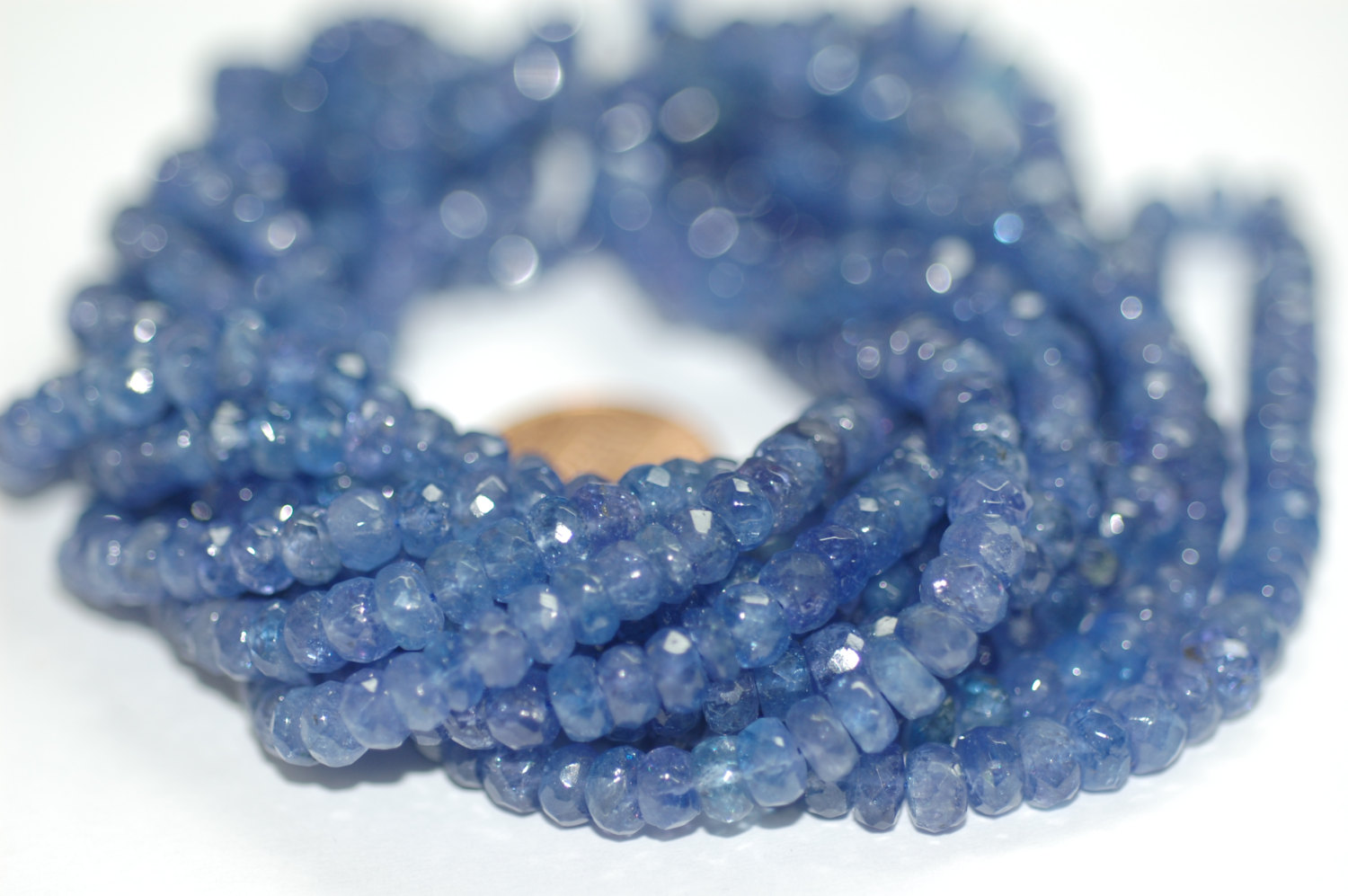 Beautiful Tanzanite Rondelle Faceted