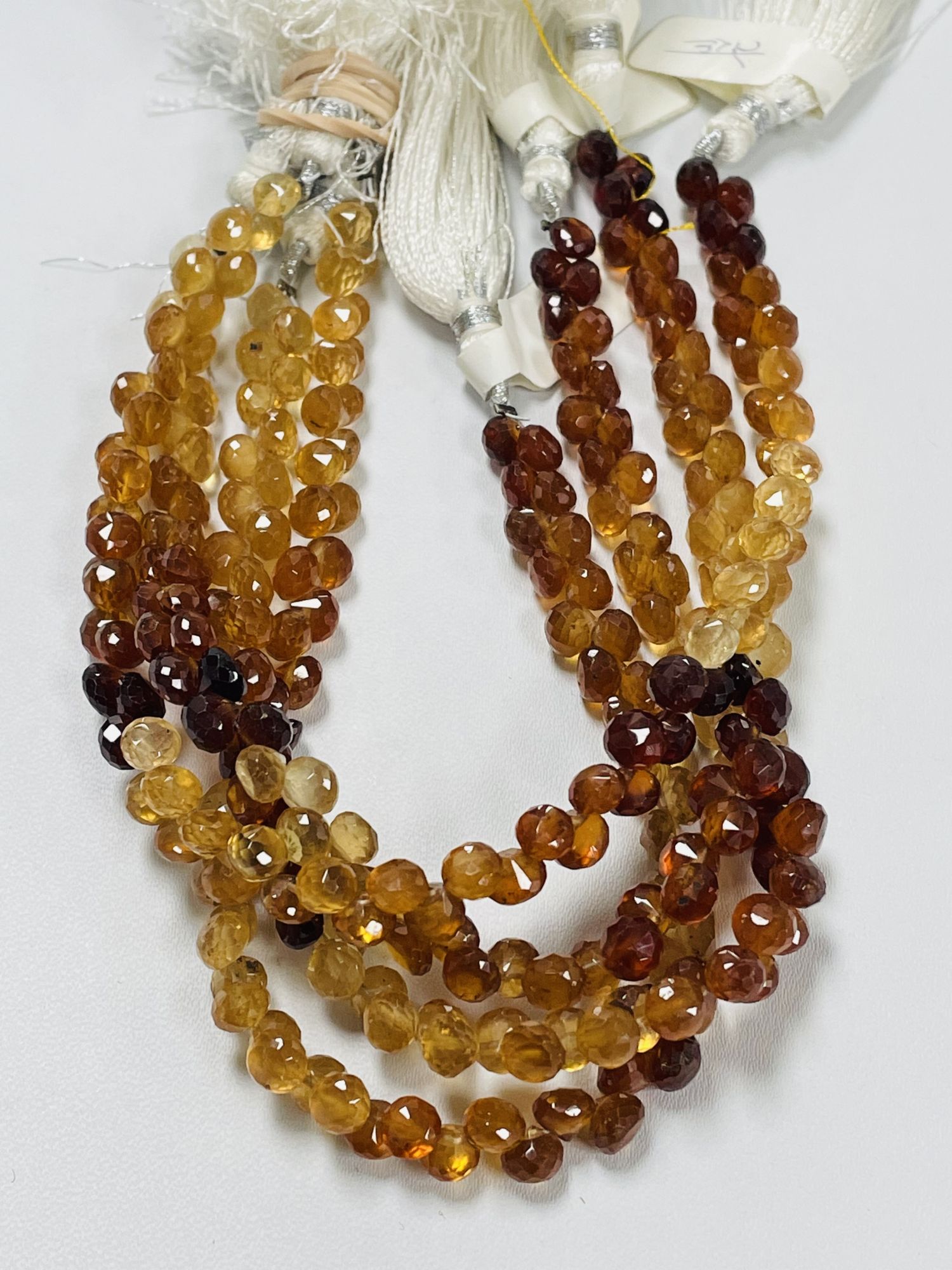 Shaded Hessonite Garnet Onion Faceted