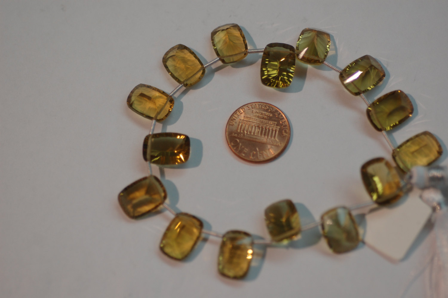 Beer Whisky Hydro Quartz Long Cushion Concave Cut Faceted