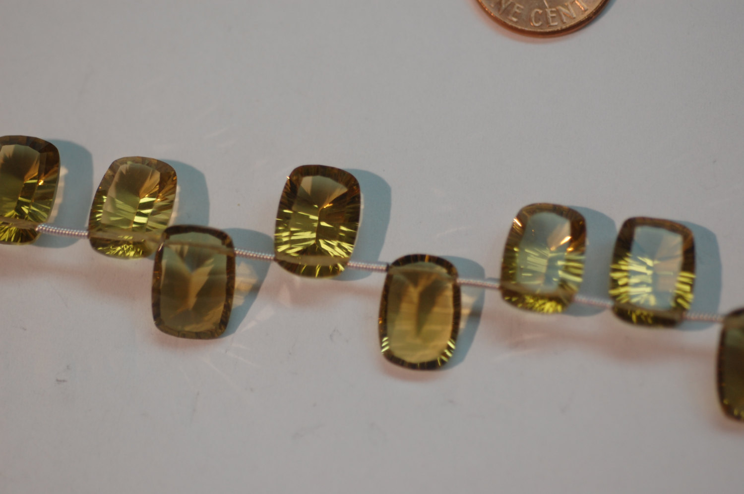 Beer Whisky Hydro Quartz Long Cushion Concave Cut Faceted