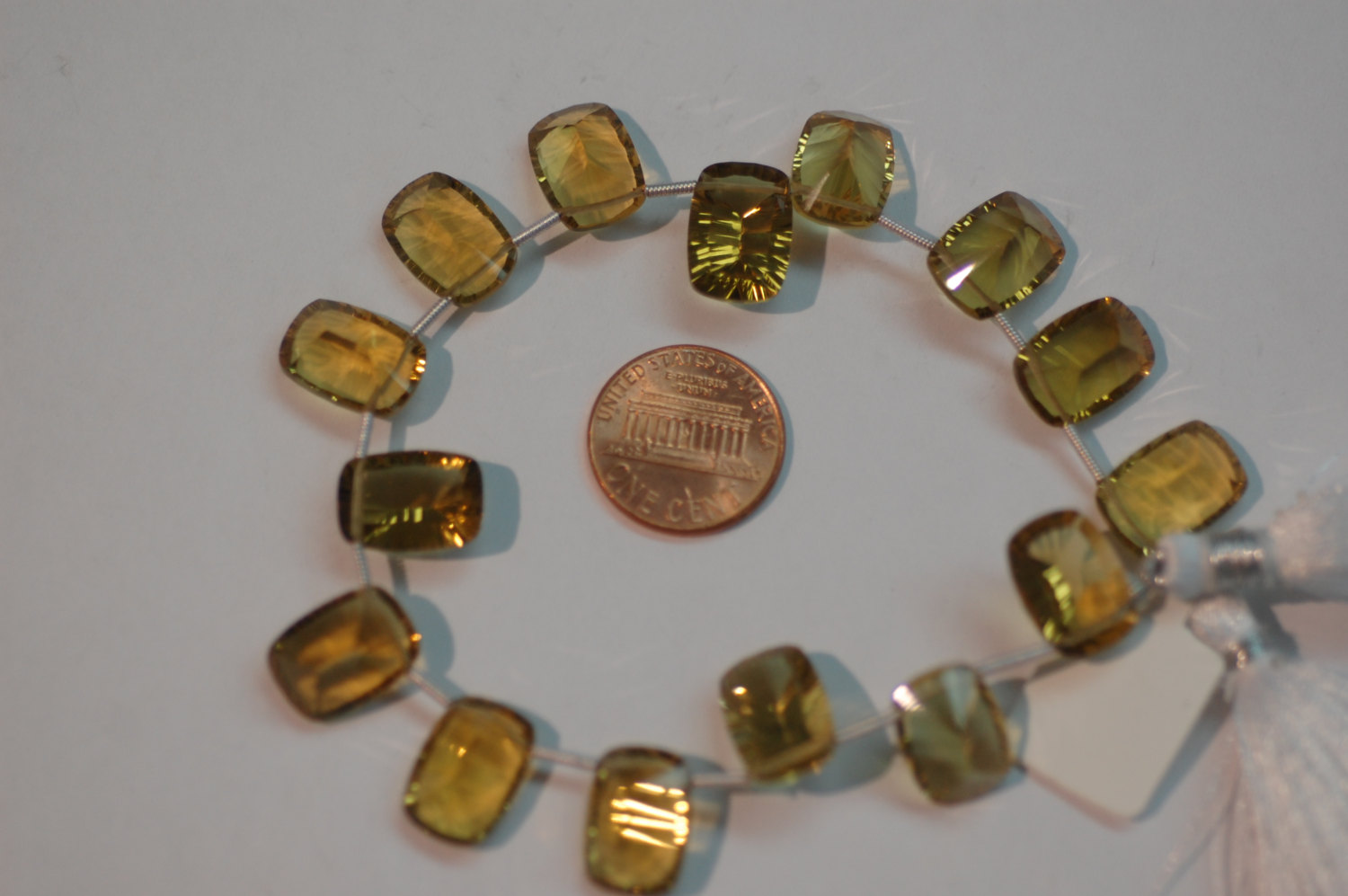 Beer Whisky Hydro Quartz Long Cushion Concave Cut Faceted