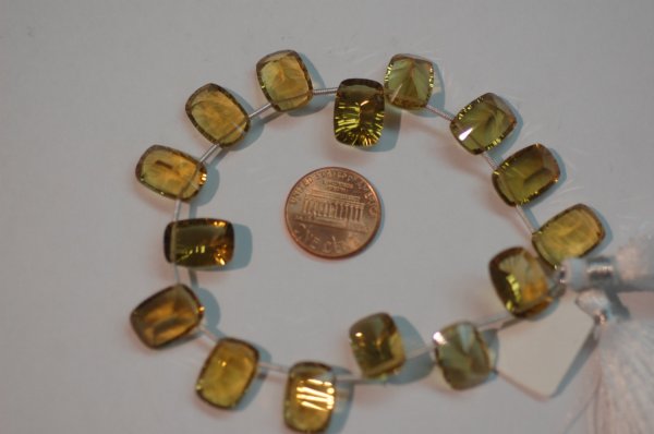 Beer Whisky Hydro Quartz Long Cushion Concave Cut Faceted