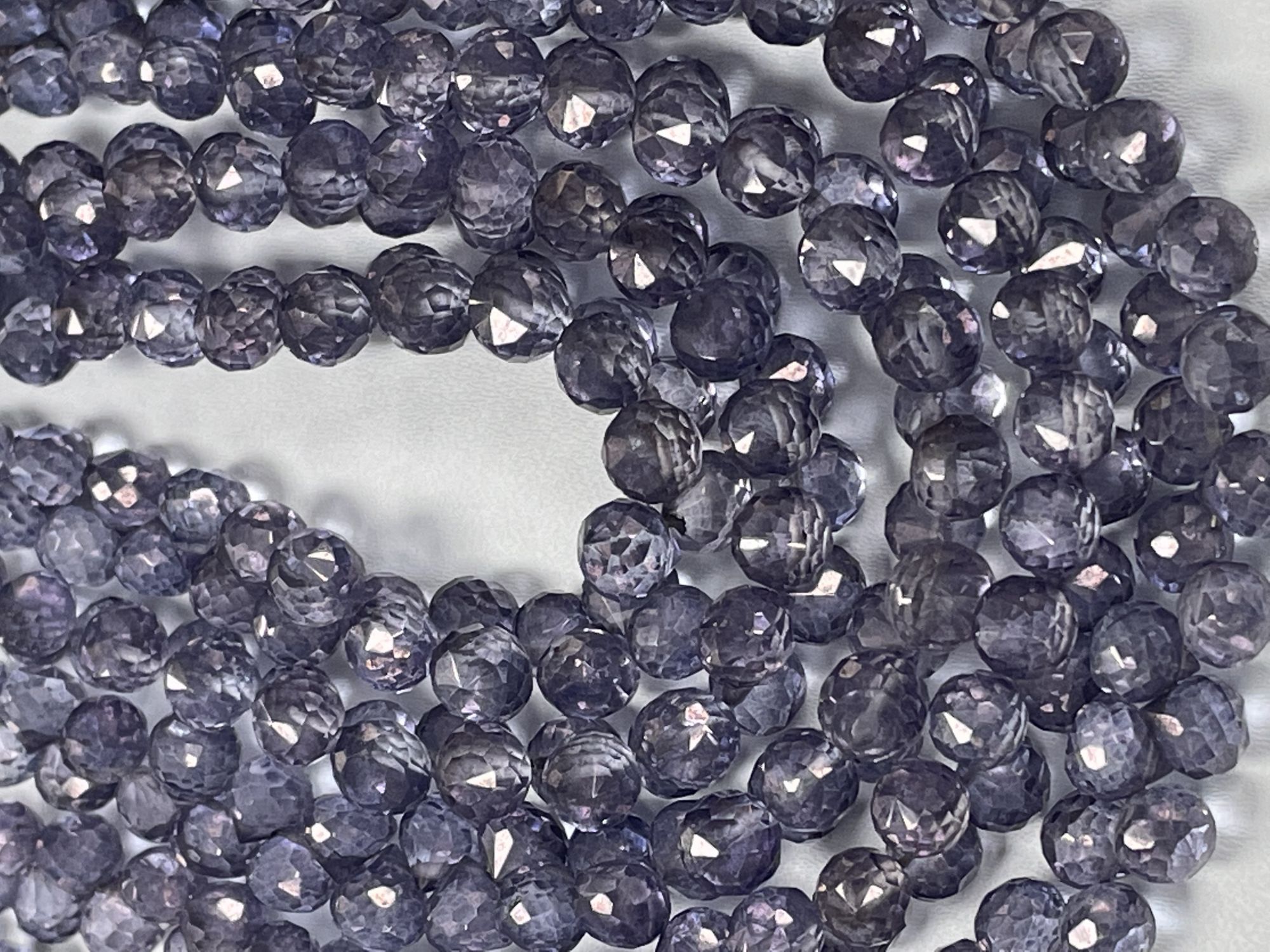 Blue Mystic Quartz Onion Faceted