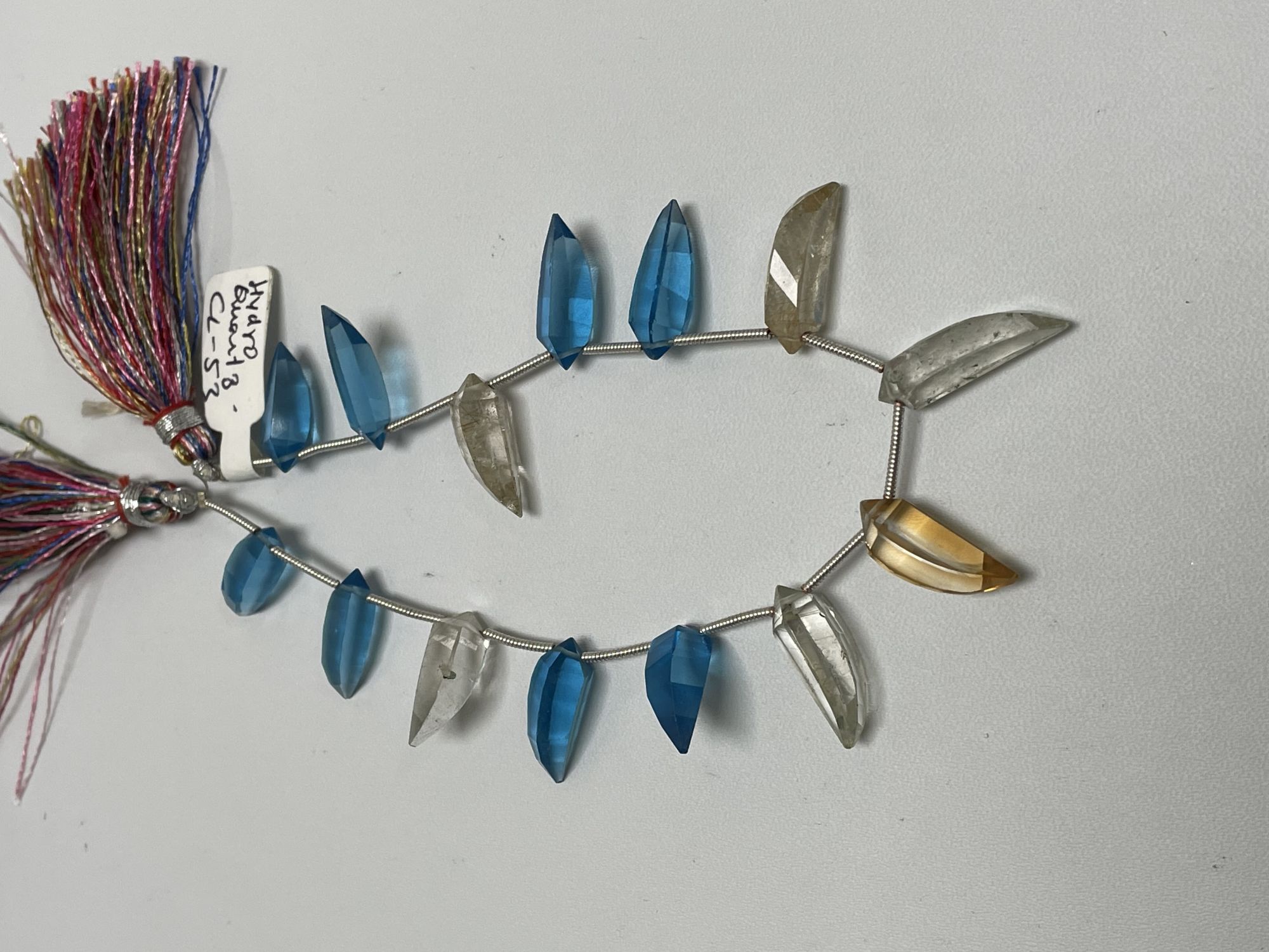 Multi Hydro Quartz Okra Faceted