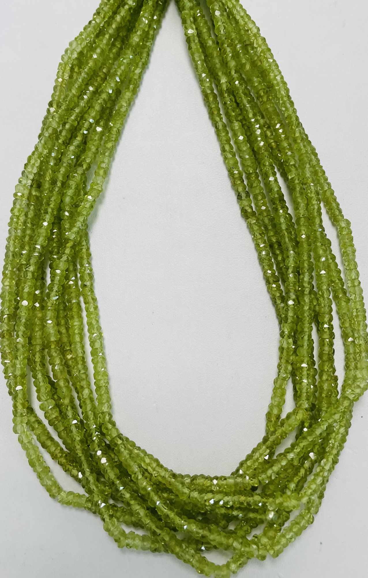 Peridot Rondelle Faceted