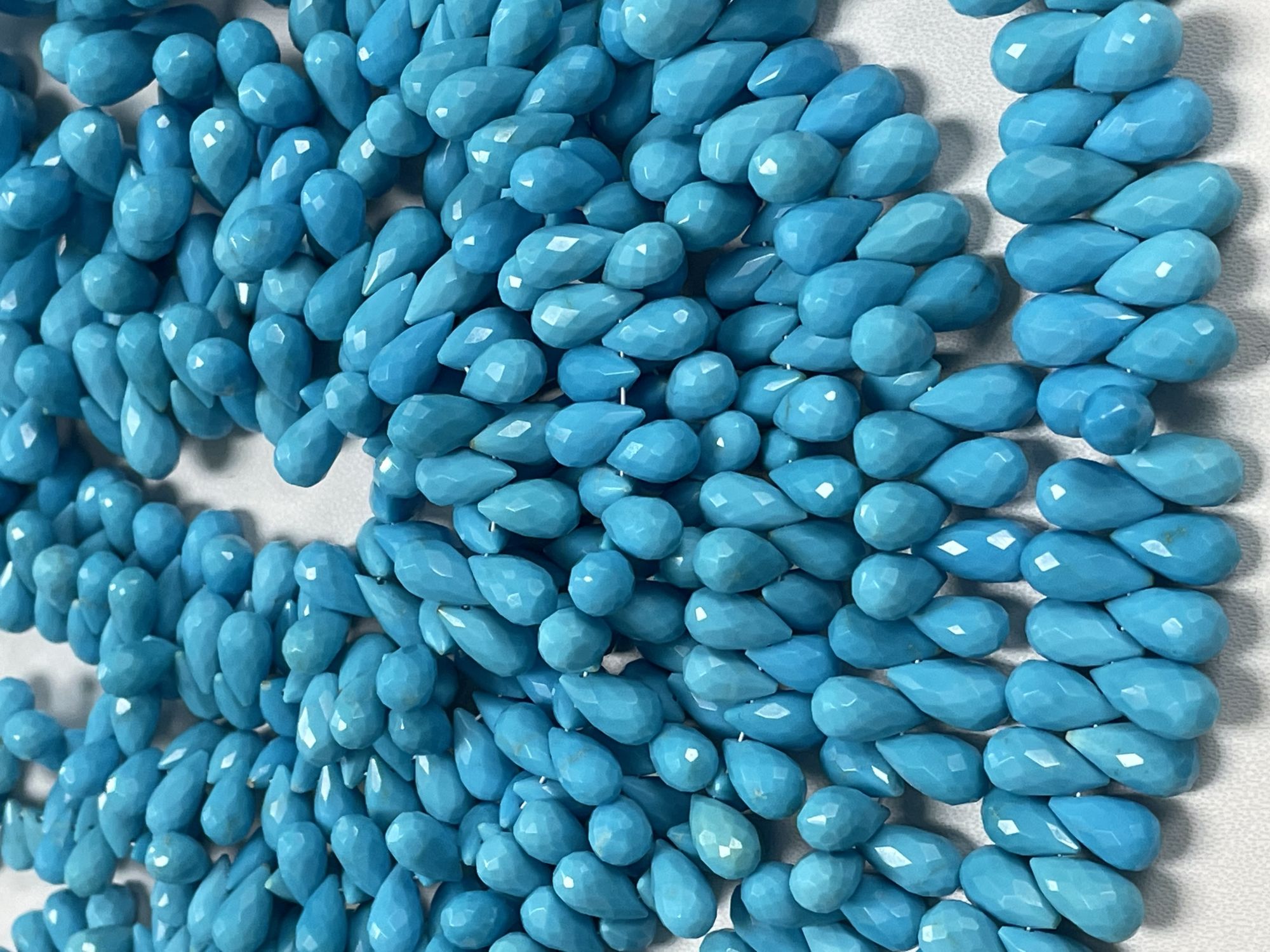 Turquoise Drop Faceted