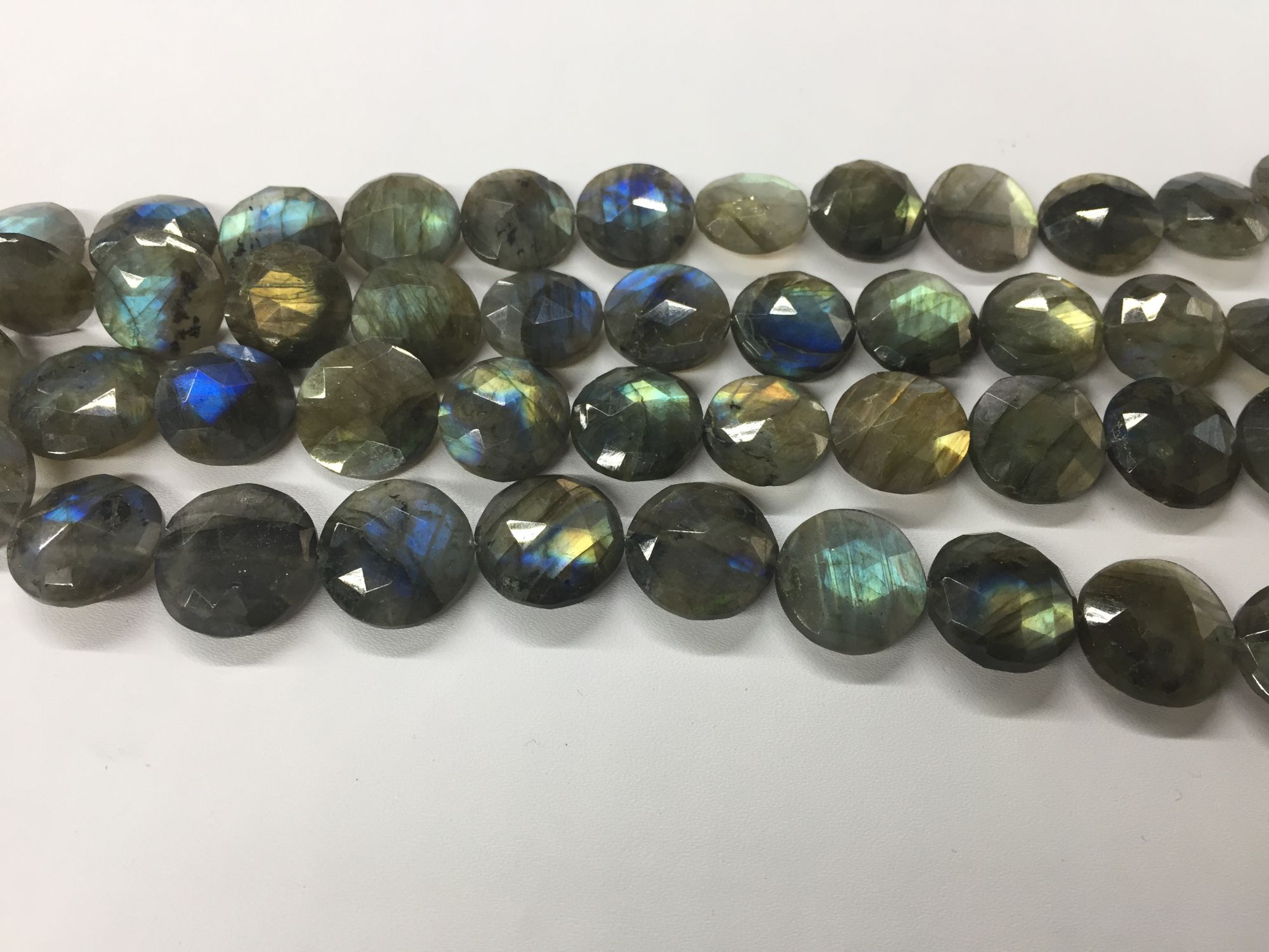 Labradorite Coins Faceted