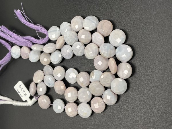 Purple Opal Coin Faceted