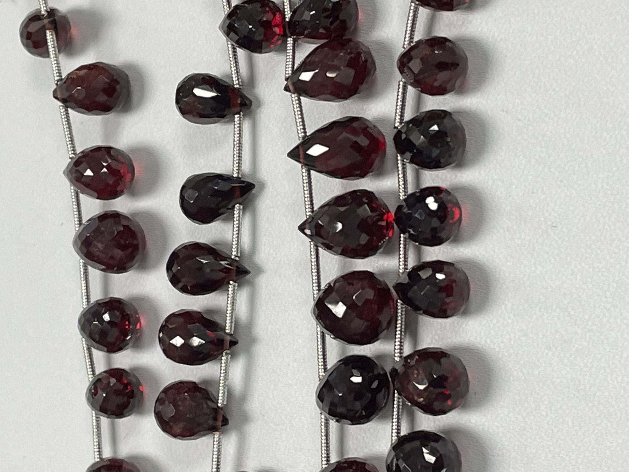 Red Garnet Drop Faceted