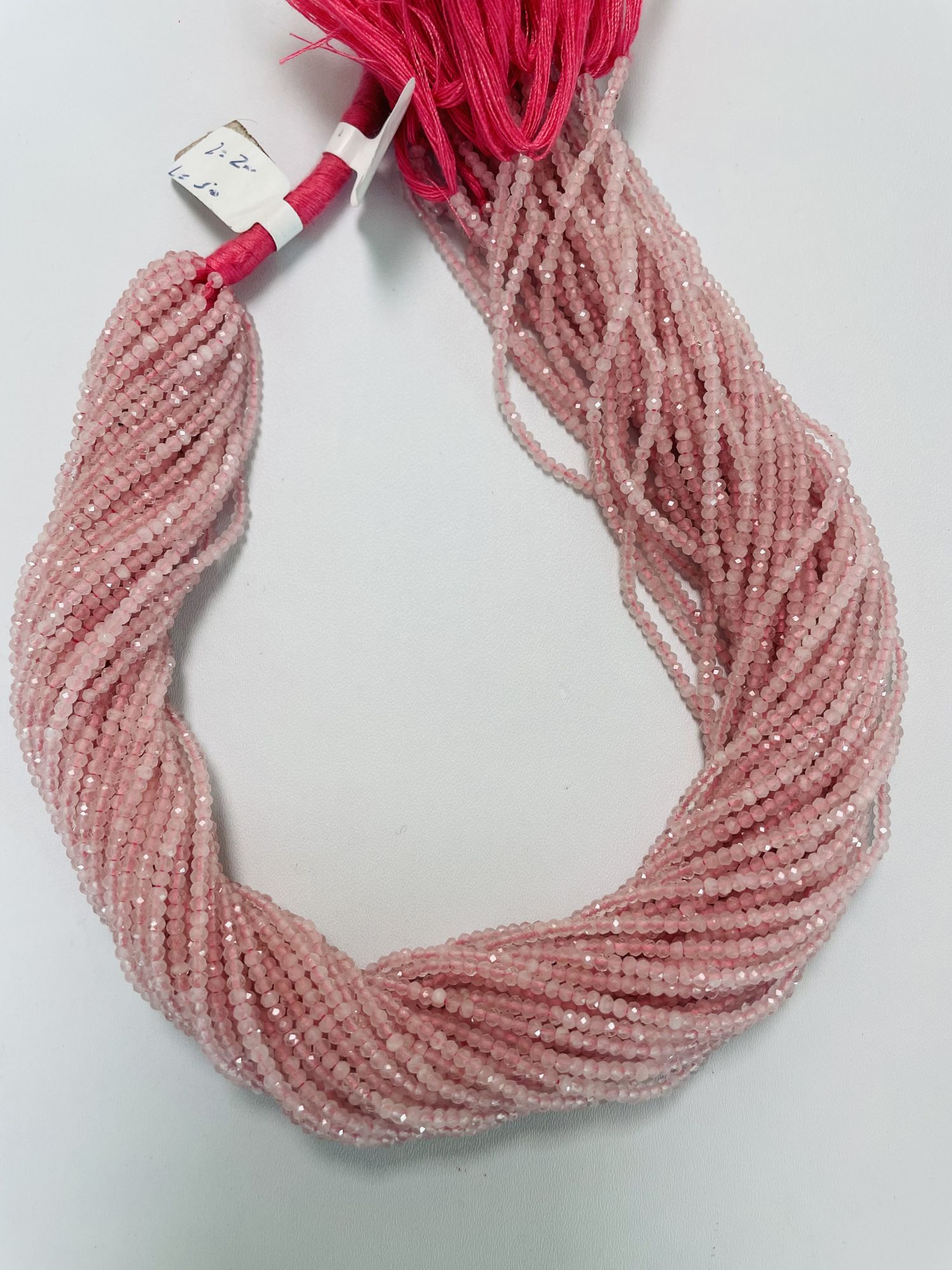 Rose Quartz Rondelle faceted