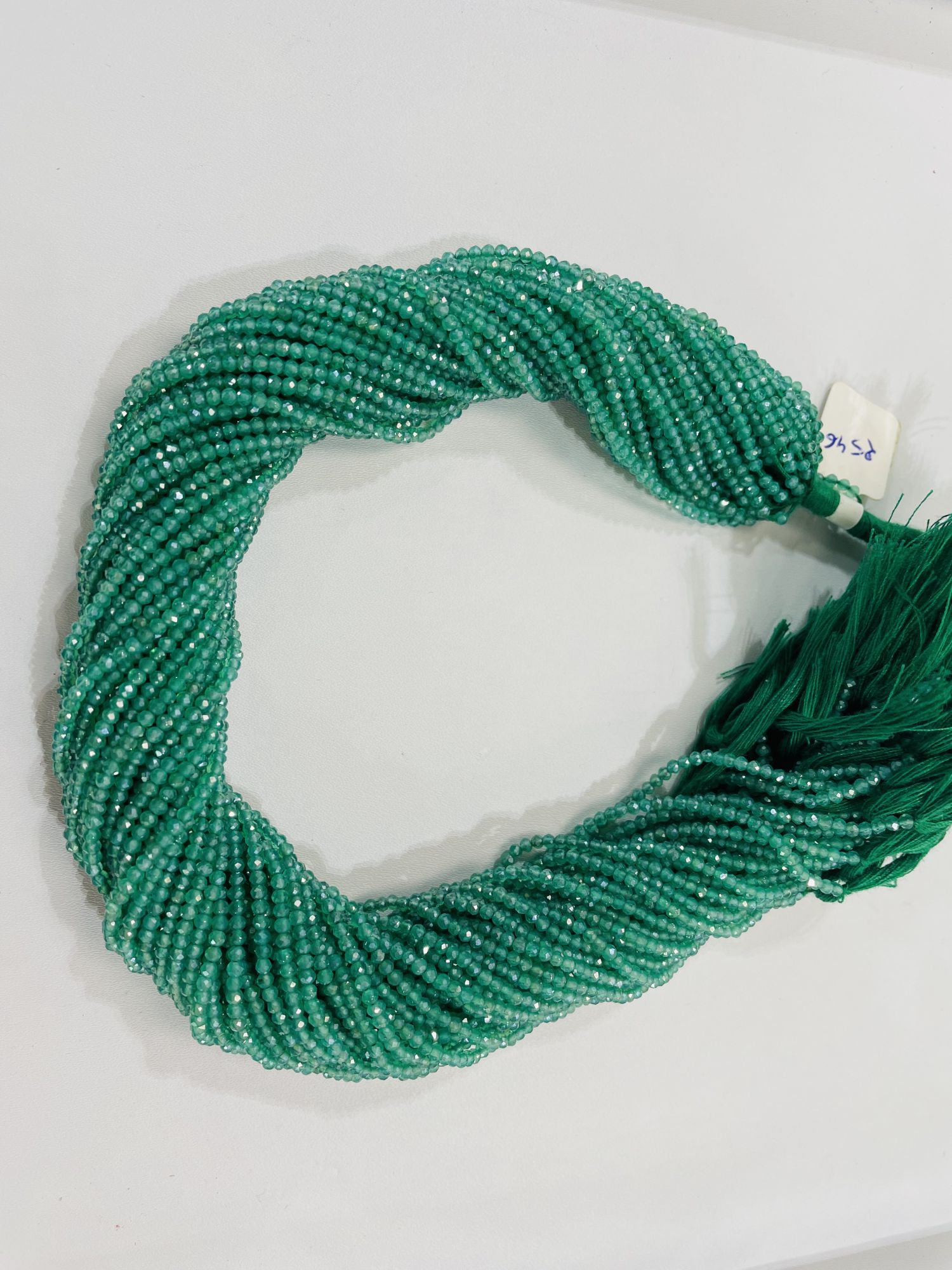 Coated Green Onyx Rondelle Faceted