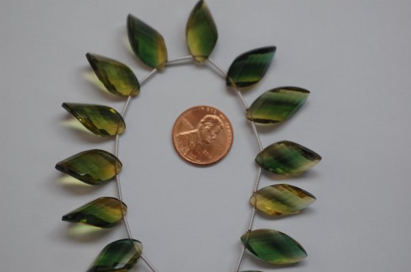 Bio-Lemon Hydro Quartz Twisted Leaf Faceted