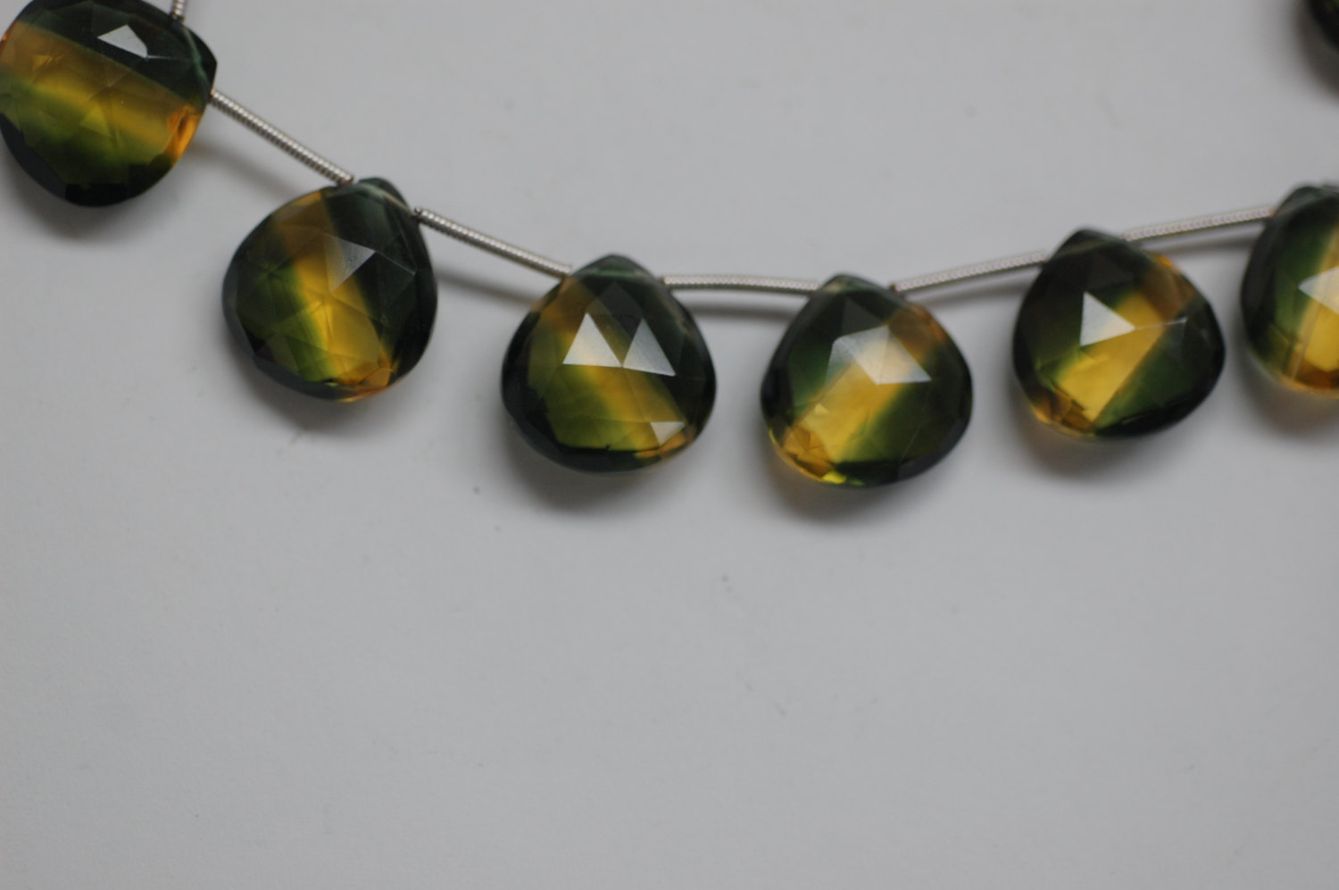 Bio Lemon Quartz Hearts Checker Board Cut