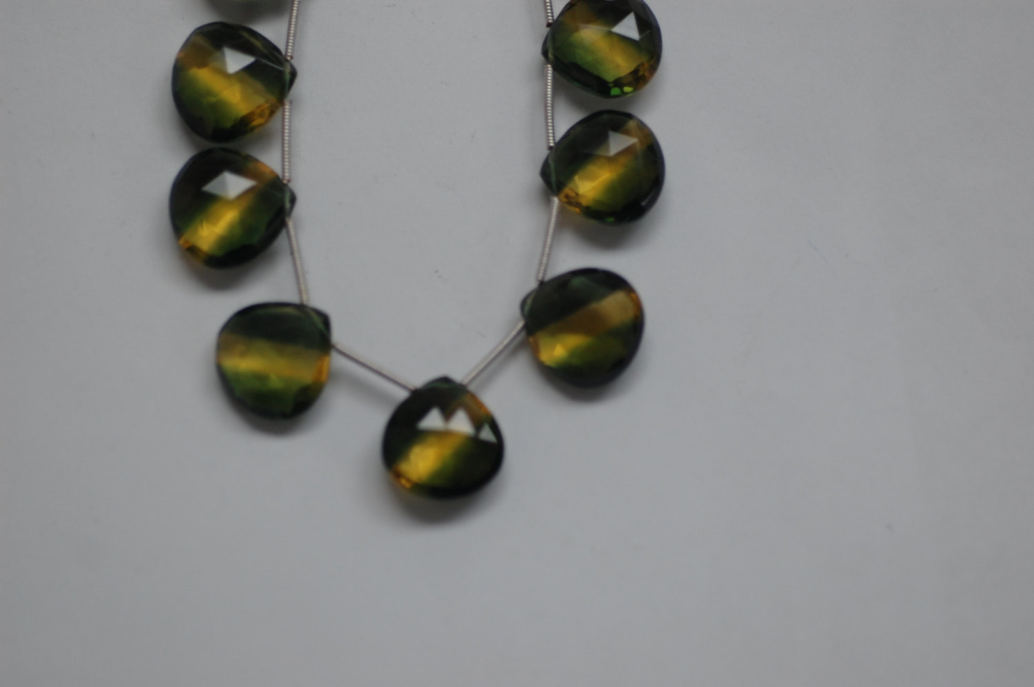 Bio Lemon Quartz Hearts Checker Board Cut