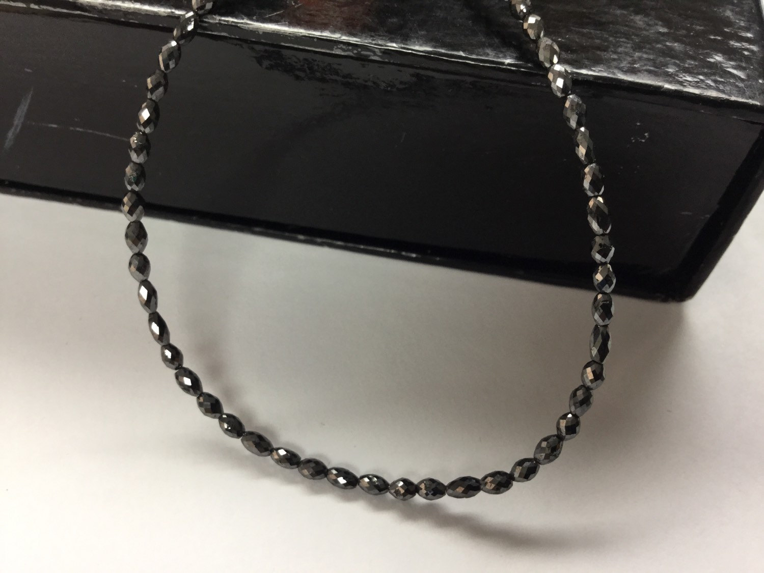 Black Diamond Ovals Faceted