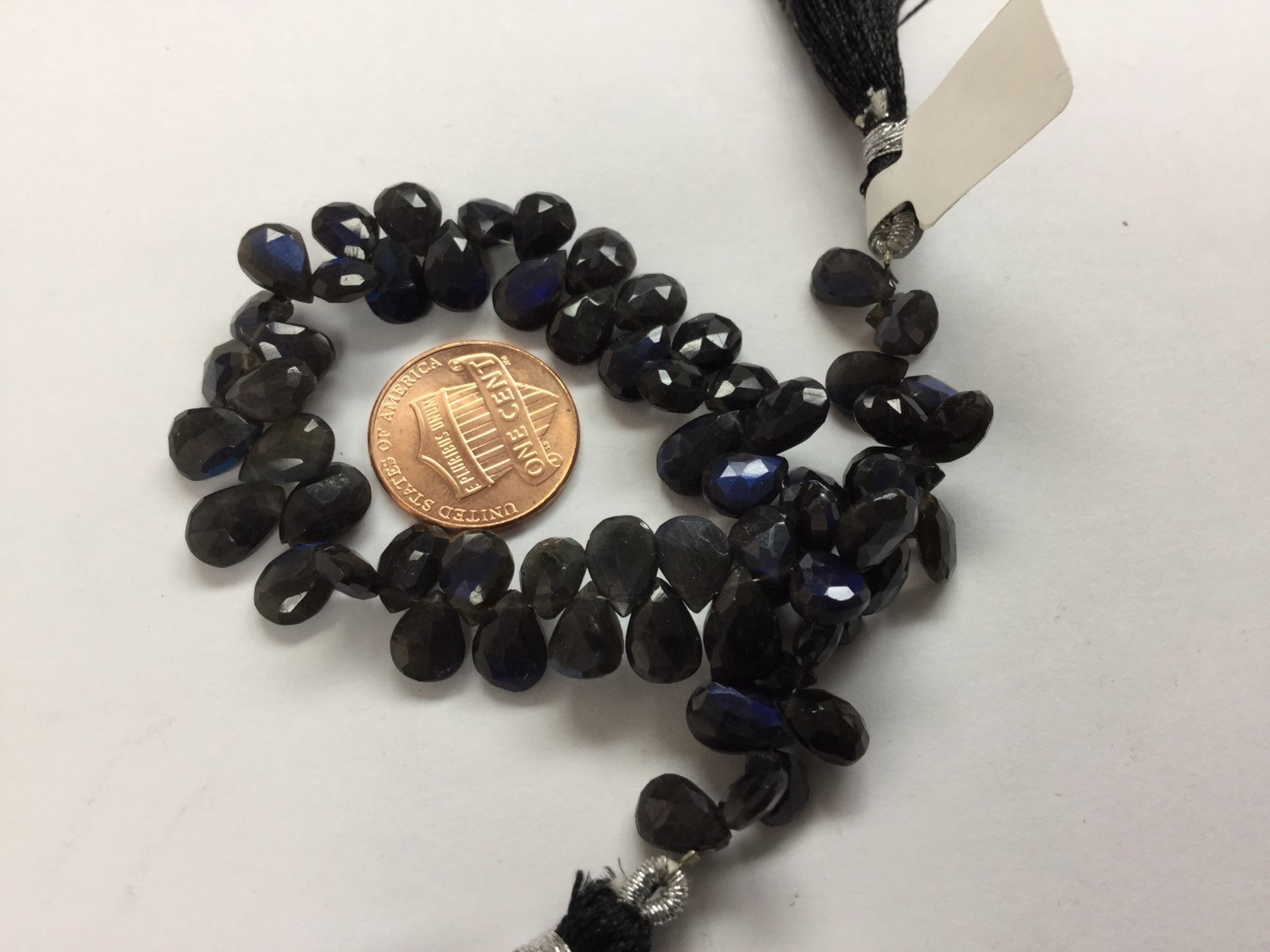 Black Labradorite Pears Faceted