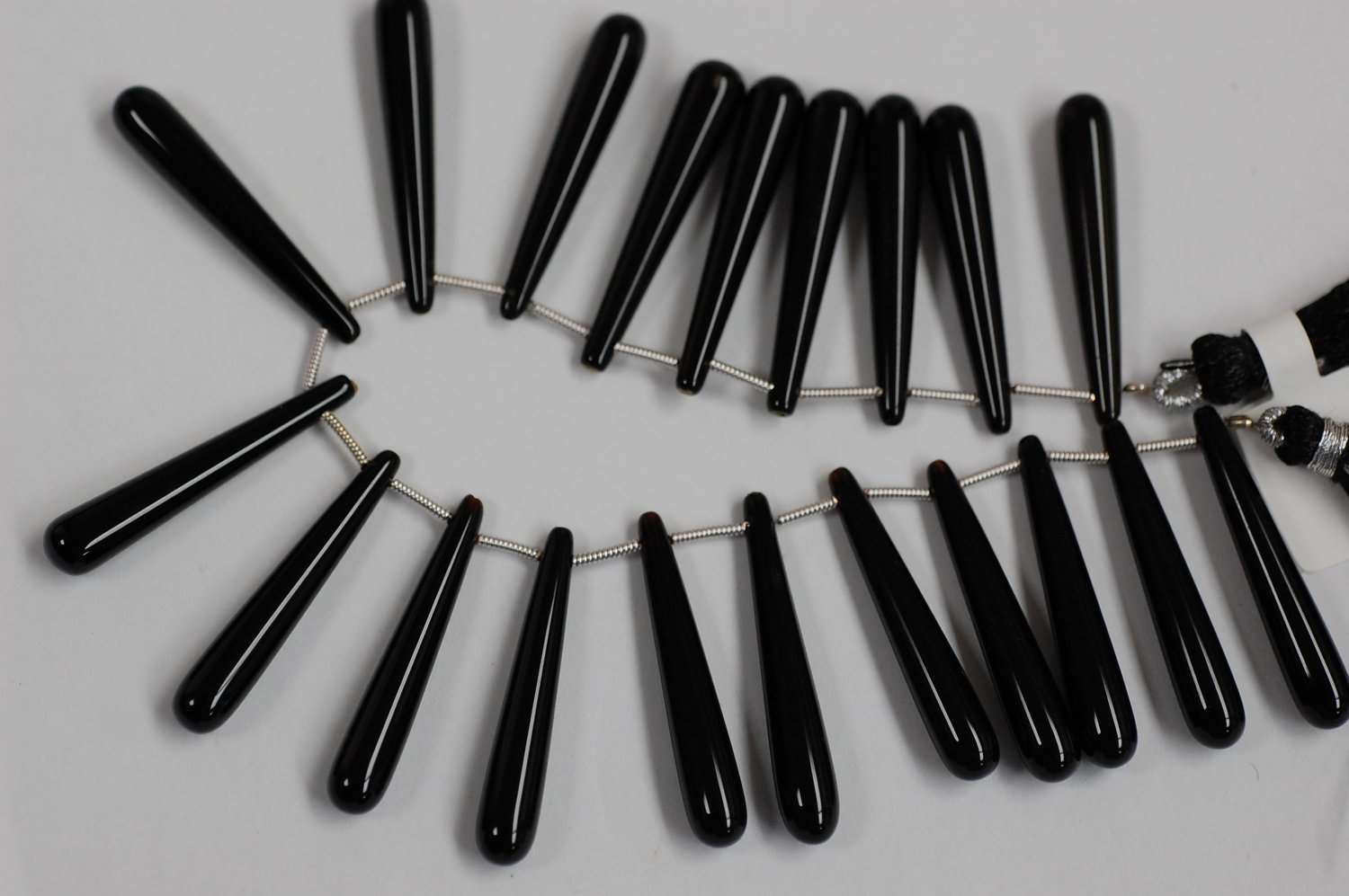 Black Onyx Smooth Long Drops