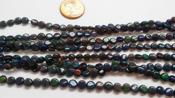 Black Opal Coins Smooth (Natural)