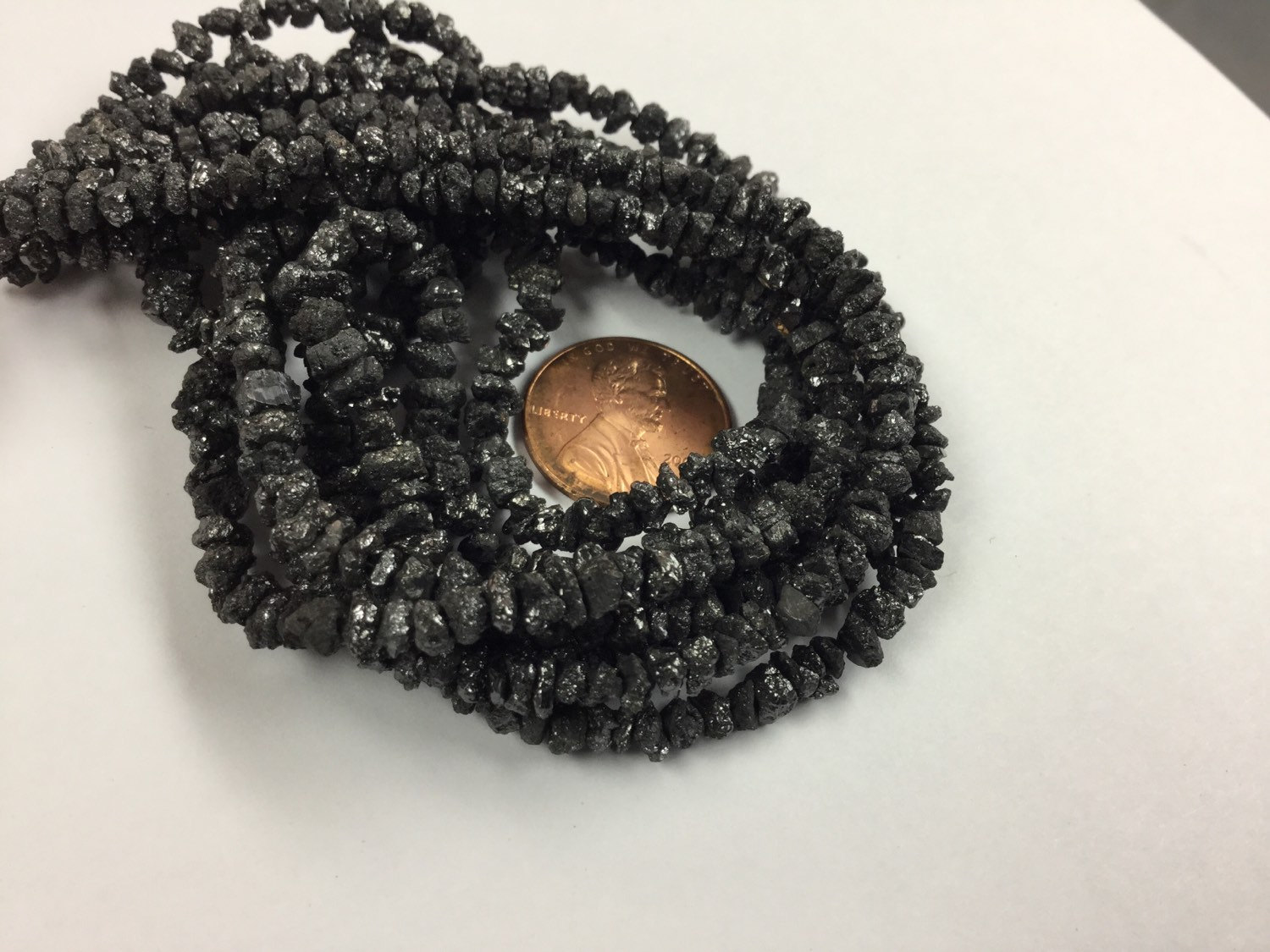 Black Rough Cut Diamonds Faceted