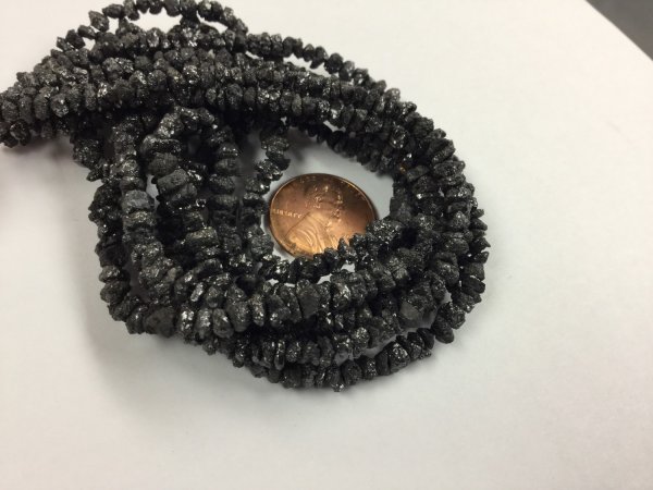 Black Rough Cut Diamonds Faceted