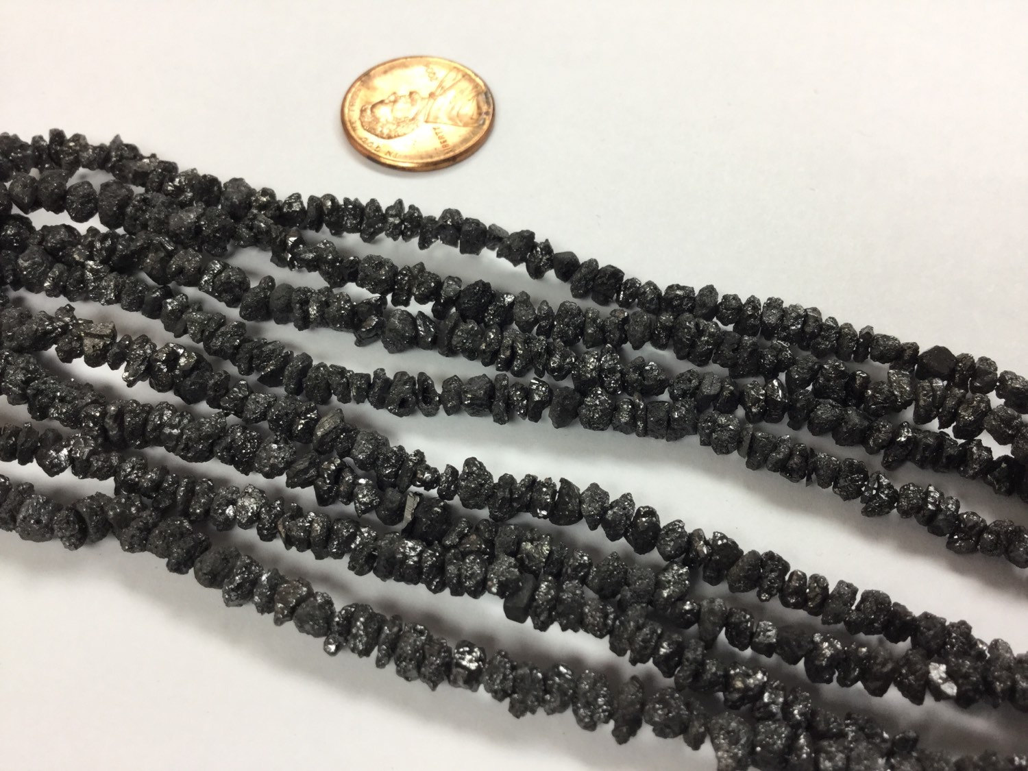 Black Rough Cut Diamonds Faceted