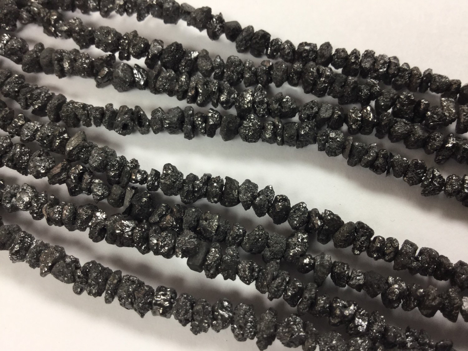 Black Rough Cut Diamonds Faceted