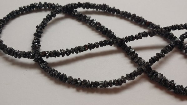 Black Rough Cut Diamonds Faceted