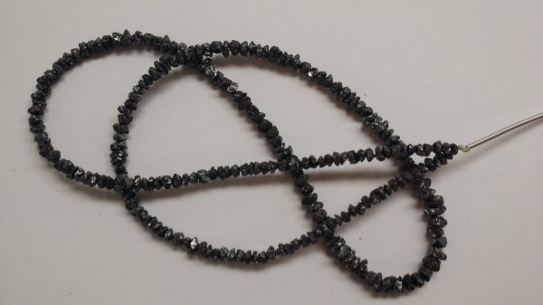 Black Rough Cut Diamonds Faceted