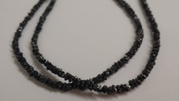 Black Rough Cut Diamonds Faceted