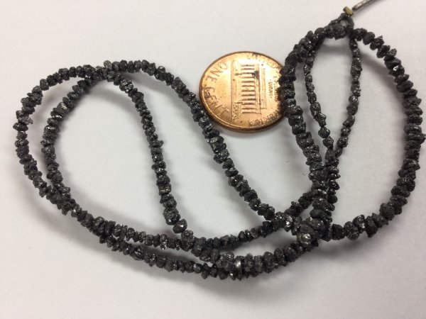 Black Rough Cut Diamonds Faceted