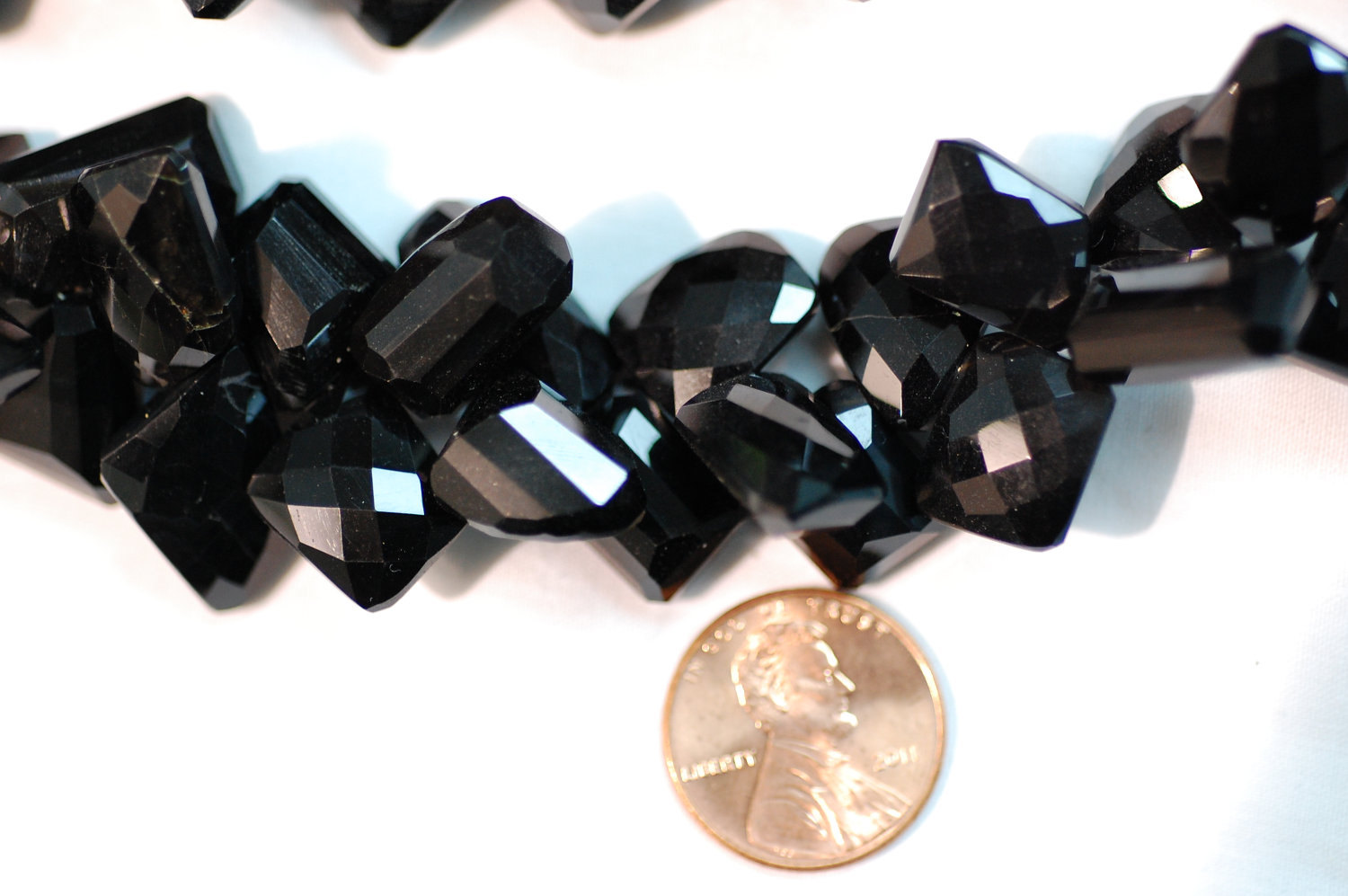 Black Spinal Funky Faceted
