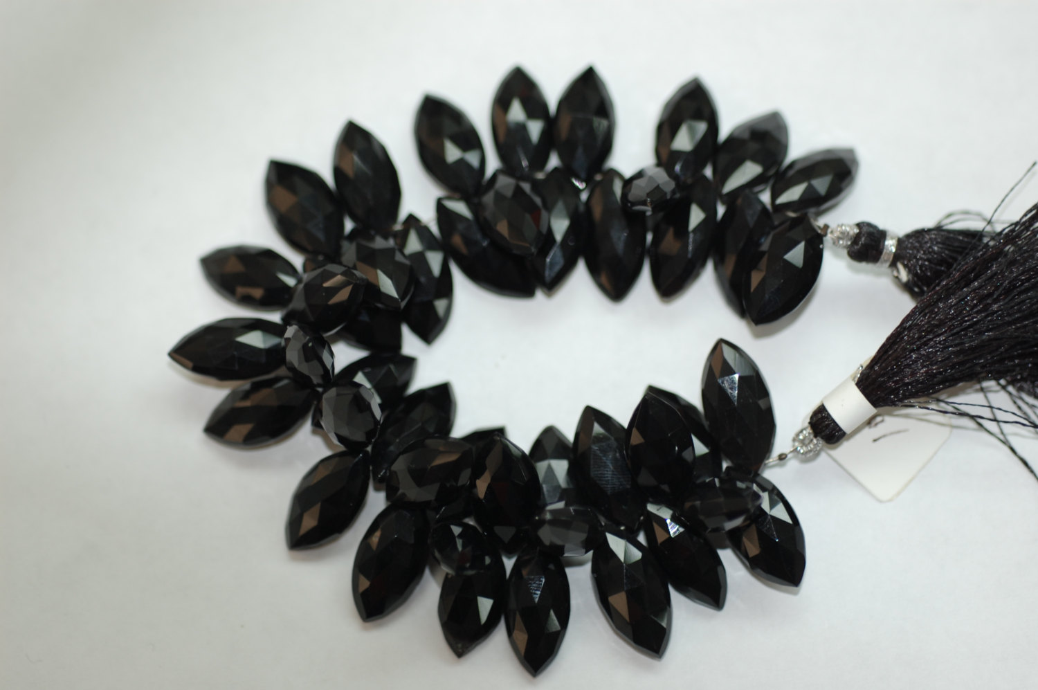 Black Spinal Marquise Faceted