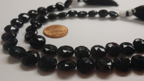 Black Spinel Coins Faceted