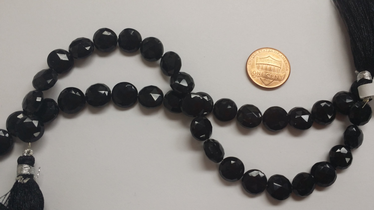 Black Spinel Coins Faceted